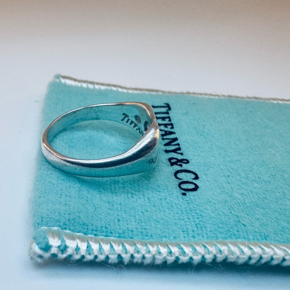 Tiffany & Co Ring Elsa Peretti Vintage Open Heart Wave Band Size 6 925 Authentic - Picture 3 of 8